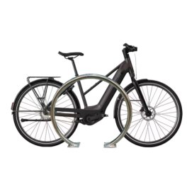 Round stainless steel bike rack hoop
