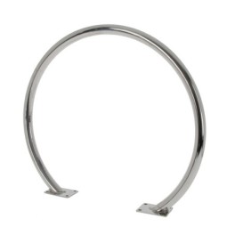 Round stainless steel bike rack hoop