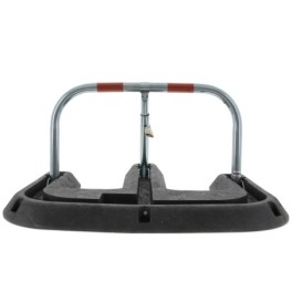 Parking hoop with padlock and protection structure