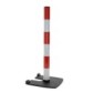 Poteau metal avec base a roulette