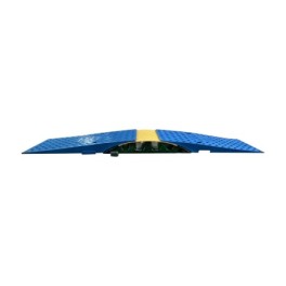 4-channel truck cable protector (2×60 mm and 2×90 mm) with wheelchair-accessible ramp.