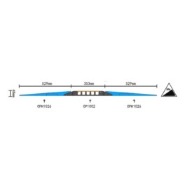 5-Channel Cable Protector ø 34x34 mm – with PRM Ramp