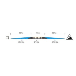6-Channel Cable Protector ø 25x34 mm – with PRM Ramp