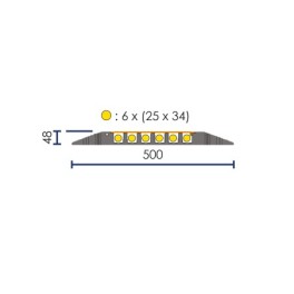 6-Channel Cable Protector ø 25x34 mm – with PRM Ramp