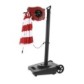 Delineation trolley with retractable signaling reel