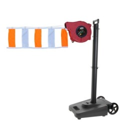 Delineation trolley with retractable signaling reel