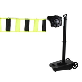 Delineation trolley with retractable signaling reel