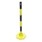 Steel bollard with base and foldable base