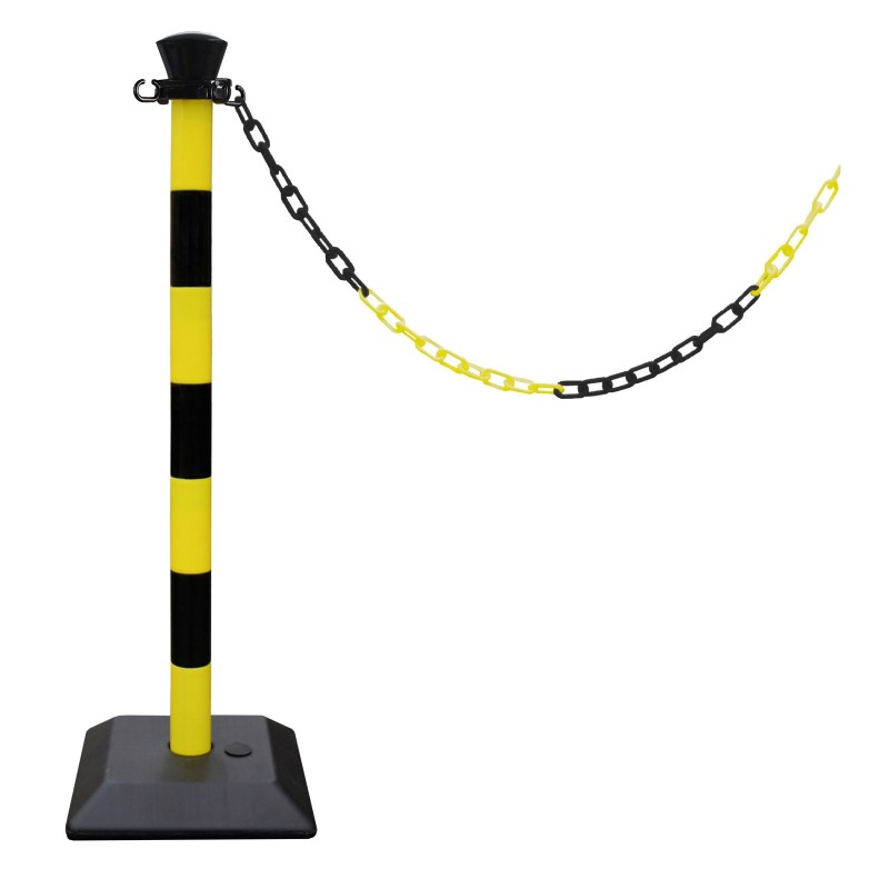 Plastic bollard with chain - kit