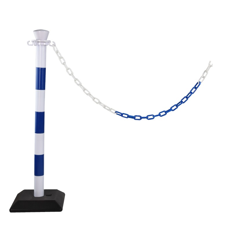Kit 1 poteau abs avec 2m de chaine - base vide