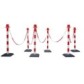 Kit 6 poteaux abs avec 10 m de chaine - base lestée