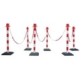 Kit of 6 poteaux abs en kit avec 10 m de chaine - base vide