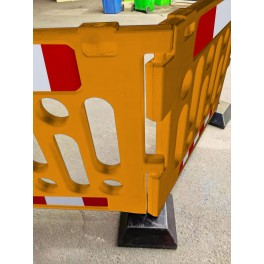 Polypropylene safety barrier base