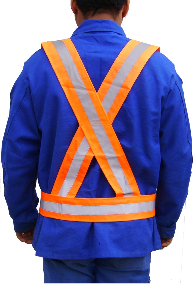 Reflective safety harness