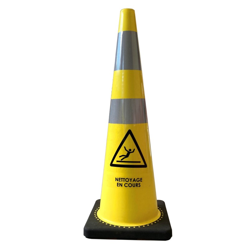 Marking cone with sticker