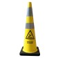 Marking cone with sticker