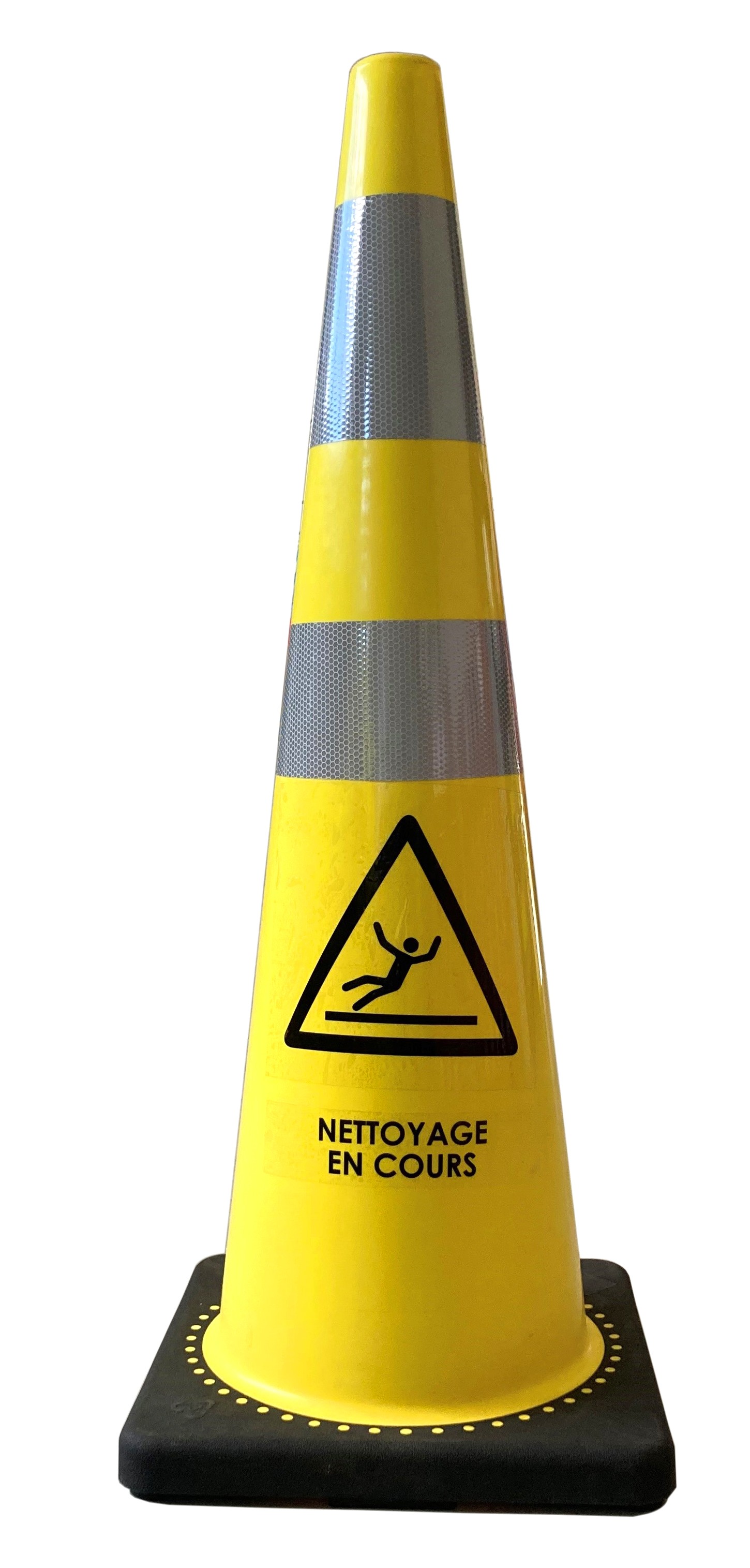 Cône de balisage avec sticker