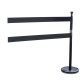 Steel bollard kit with barrier