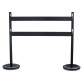 Steel bollard kit with barrier