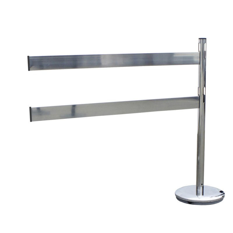 Steel bollard kit with barrier