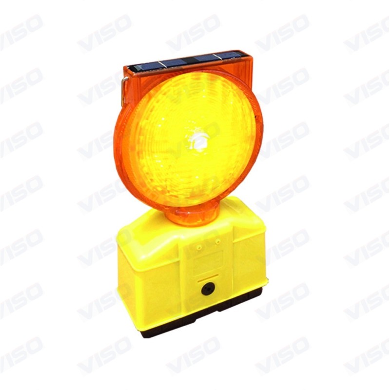 Solar-powered LED flashing construction lamp - Viso