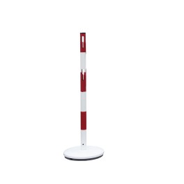 Steel bollard with base and chain