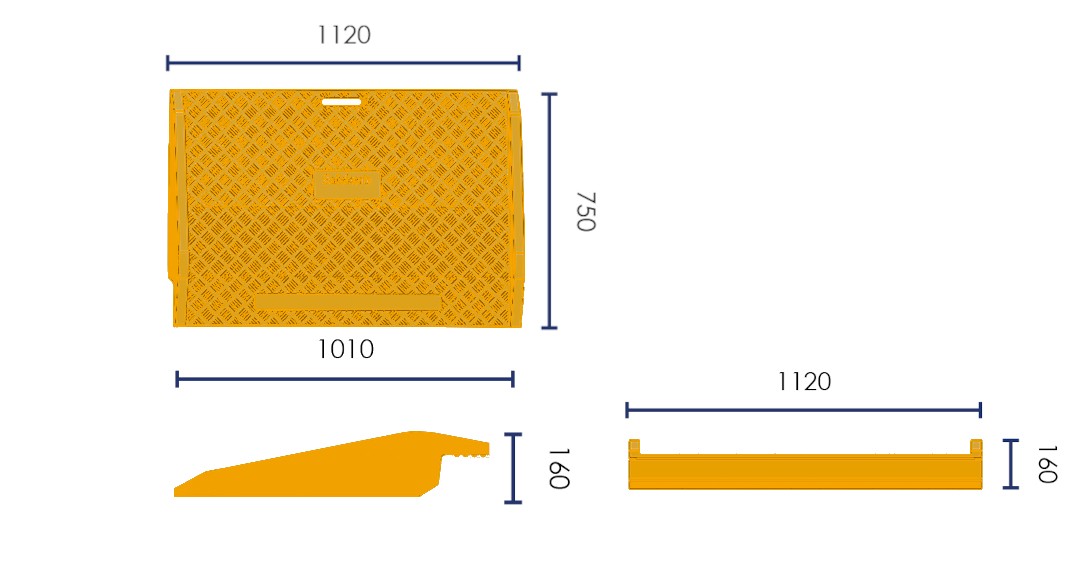 Rampe PMR transportable en polyéthylène - 300 kg