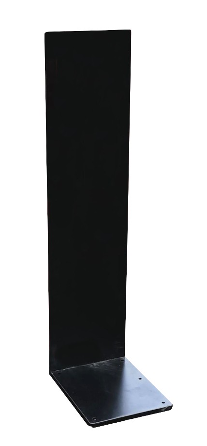 Support bracket for retractable barrier reel with signaling belt