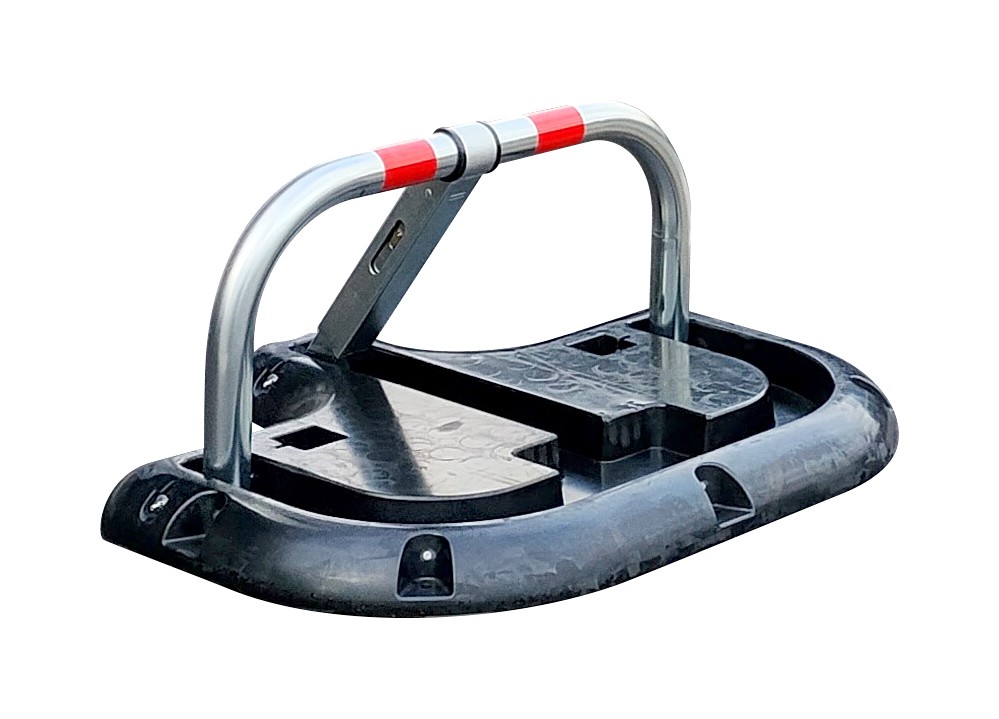 High-Resistance parking bollard with rubber mounting structure