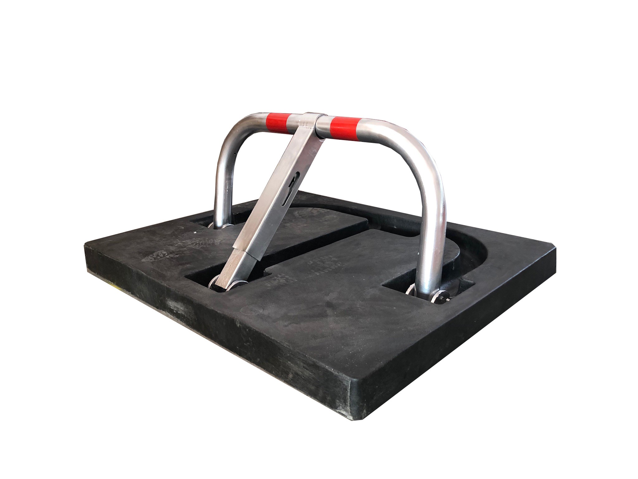 High-resistance parking bollard with rubber embedment structure