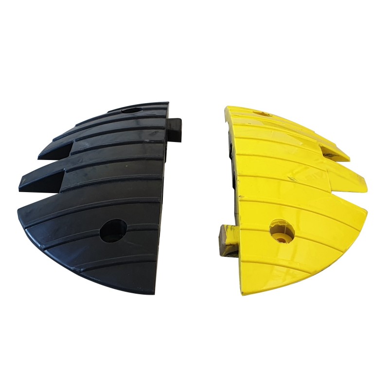 Heavy-duty speed bump end cap 50 T - 15 km/h