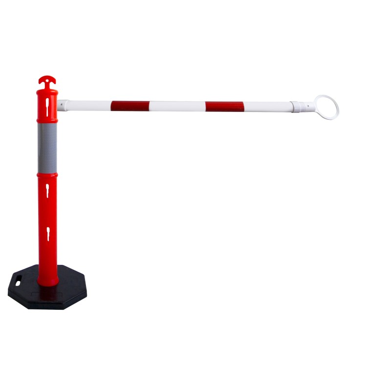 High visibility bollard with extending bar