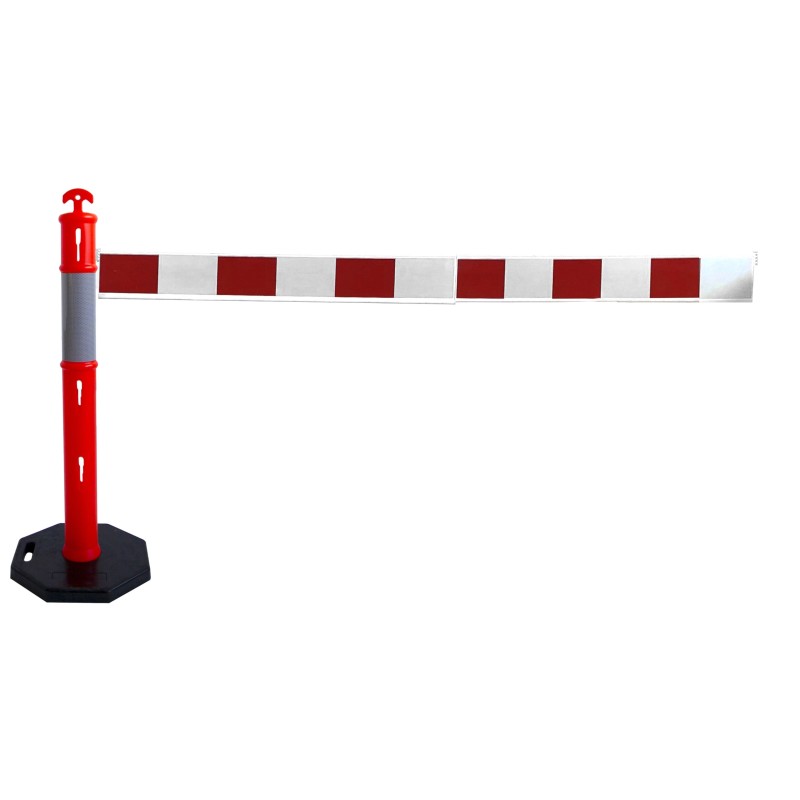 High visibility bollard with extending bar