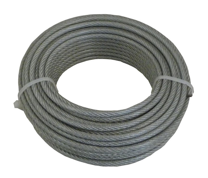 Câble acier gainé PVC âme textile