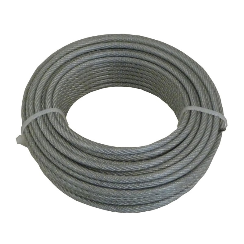 PVC coated wire rope with textile core
