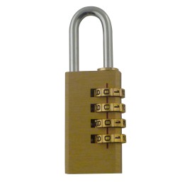 brass combination padlock with 4 digits - Viso