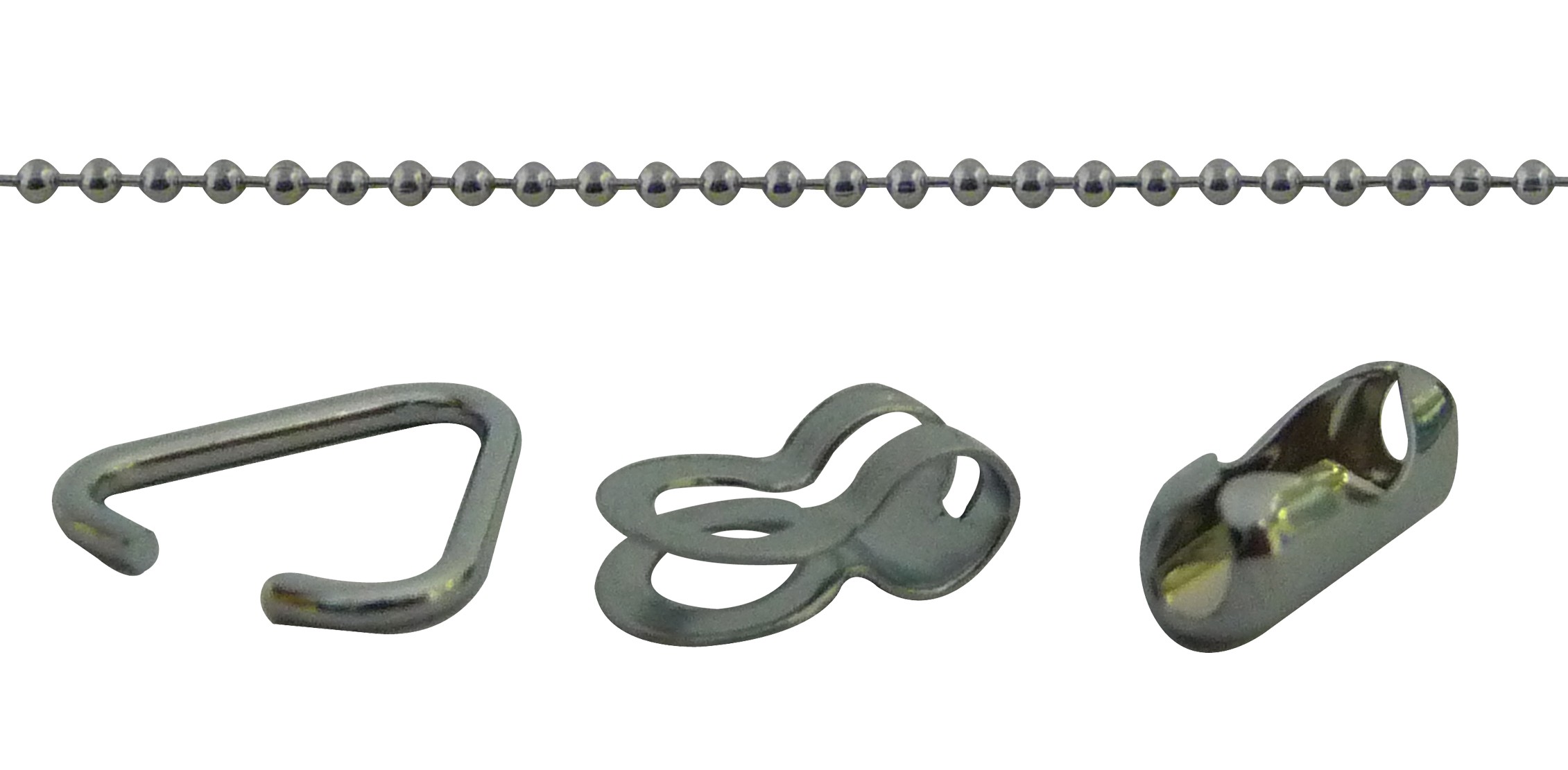 Chrome-plated brass ball chain