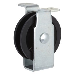 Screw-on plate pulley  