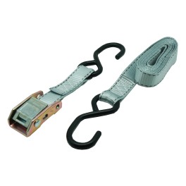 Self-locking buckle ratchet tie down + 2 hooks - Viso