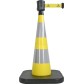 Traffic cone with weighted base and retractable strap - Viso